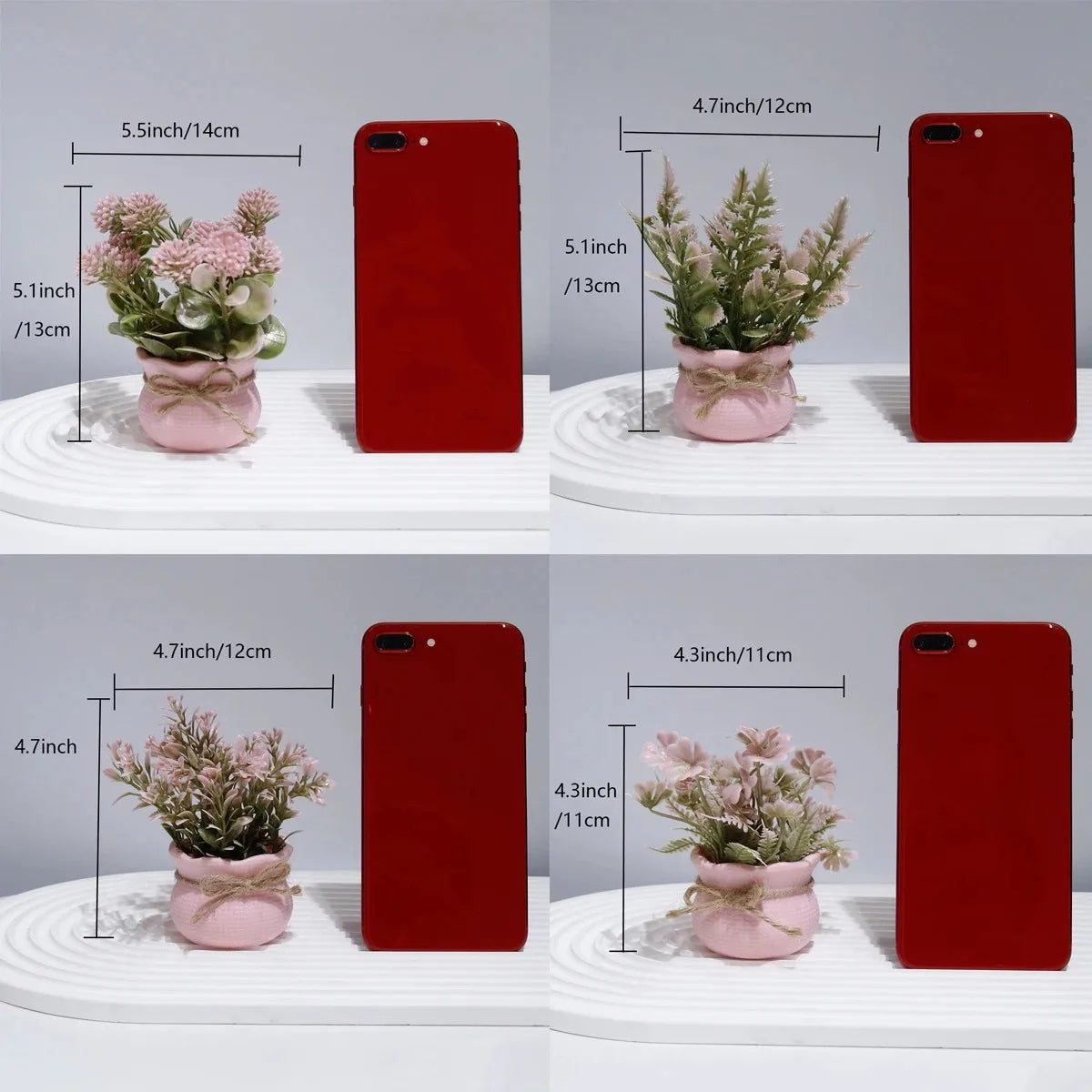 Mini Artificial Pink Series Flower Potted Plants,Home Decor,