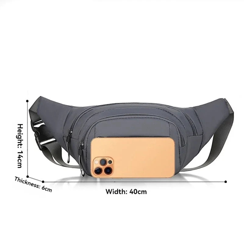 Men Canvas Fit Waistpack Mobile Fanny Waist Packs Men's Sports
