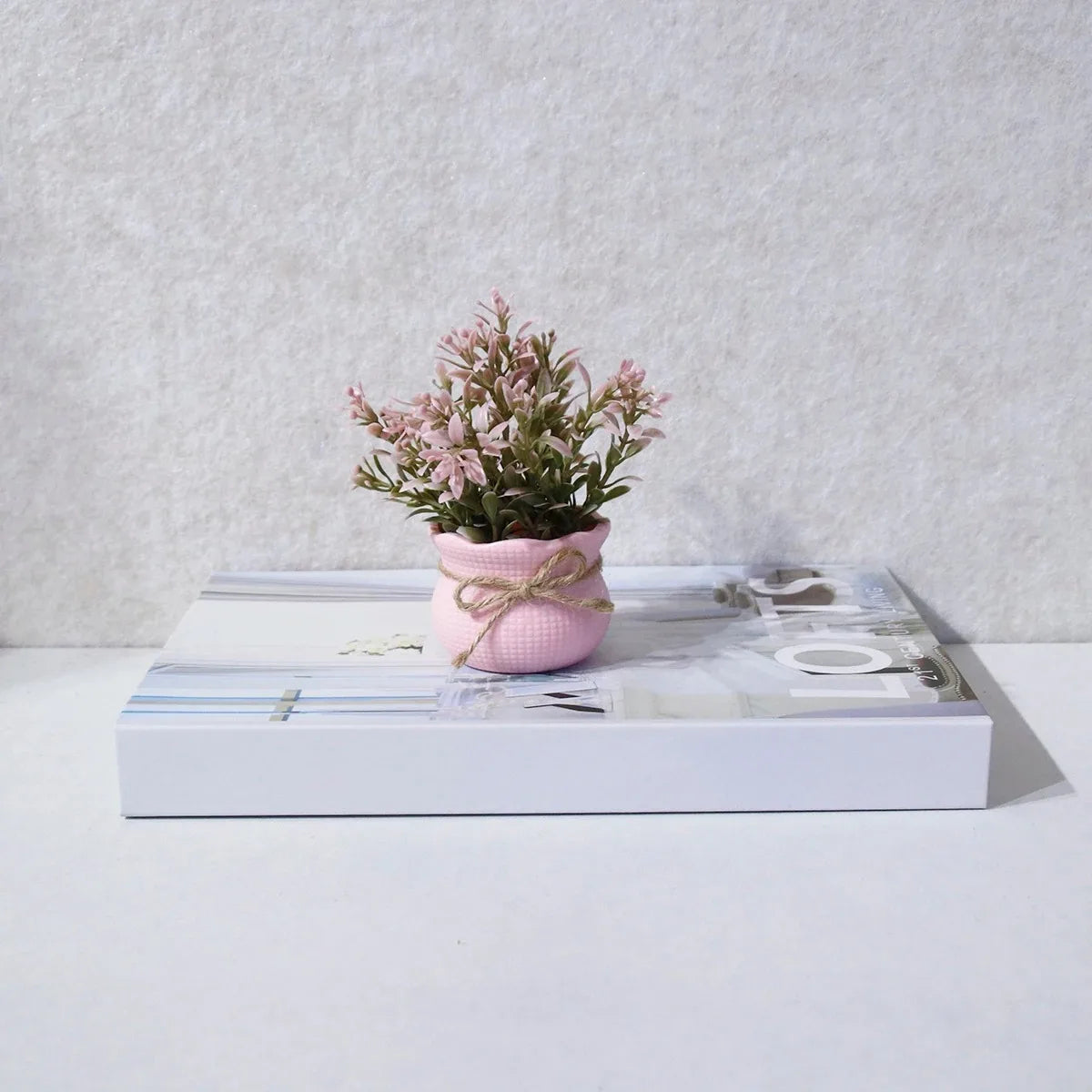 Mini Artificial Pink Series Flower Potted Plants,Home Decor,