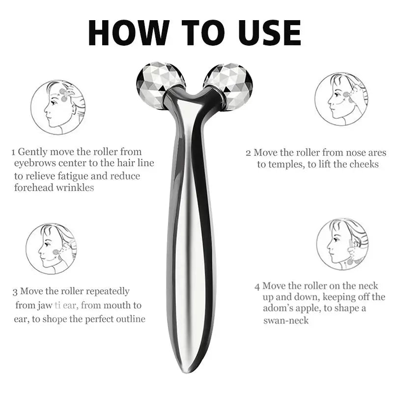 3D Contour Face Massage Roller