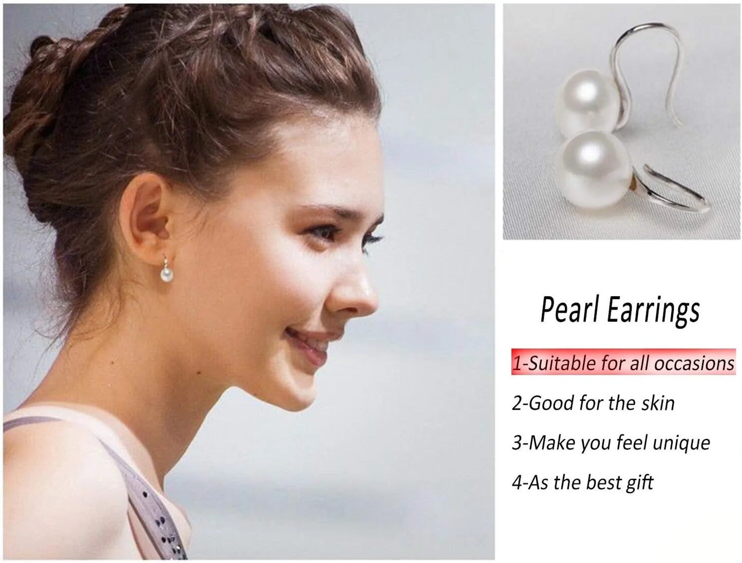 Silver Plated Gold Plated Hoop Handpicked AAA+ Quality White Freshwater Cultured Jewelry for Women