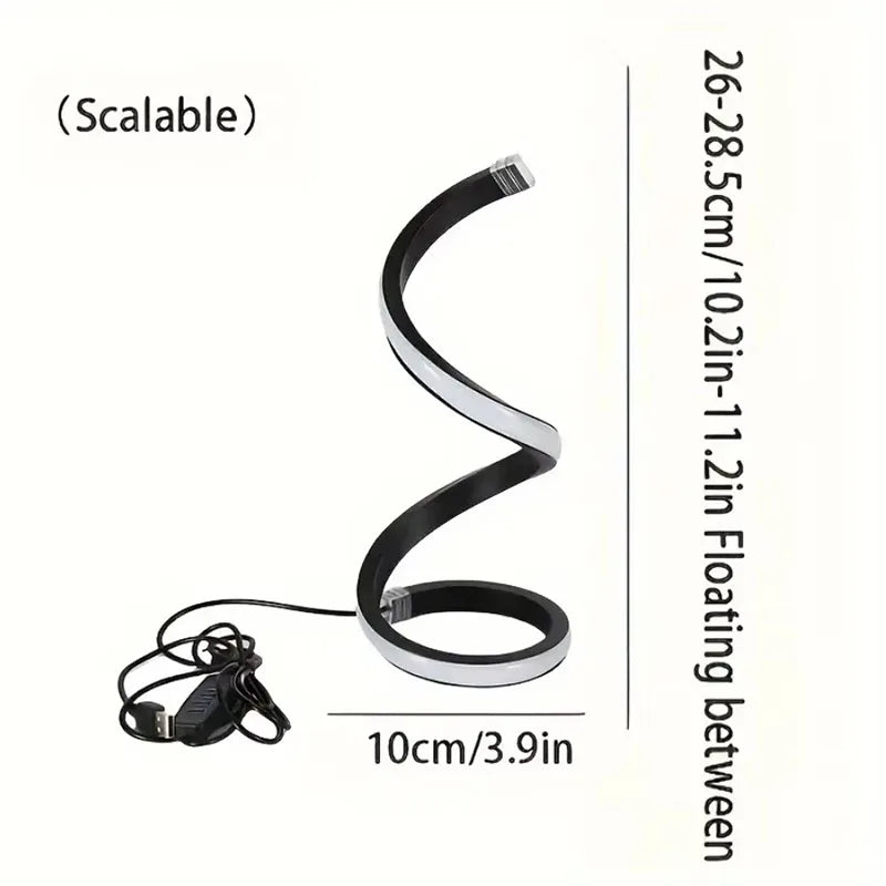 2025 LED Modern Spiral Bedside Table Lamp