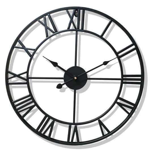 3D Roman Numerals Metal Wall Clock