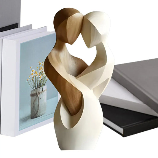 Handcrafted Wooden Couple Statue