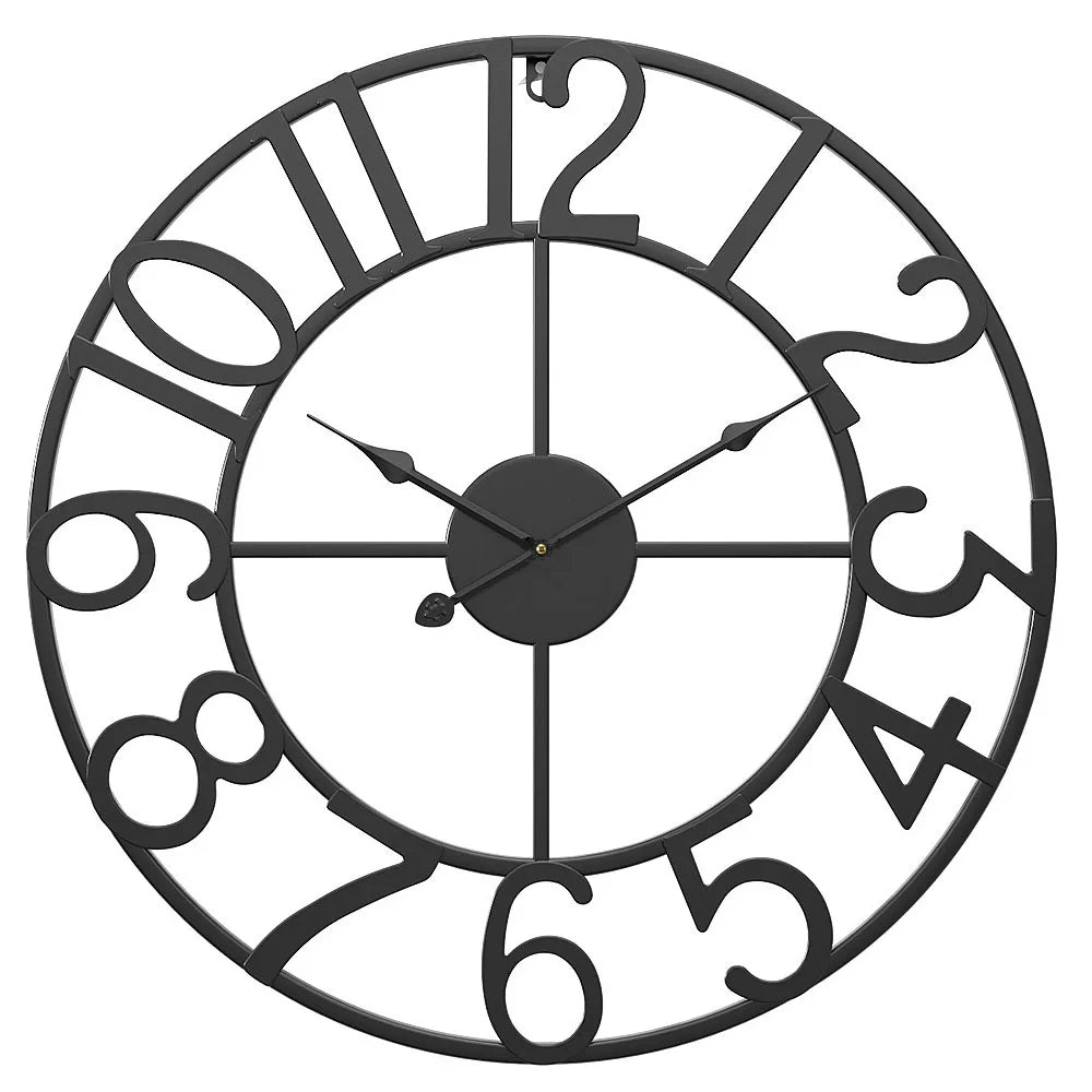 3D Roman Numerals Metal Wall Clock